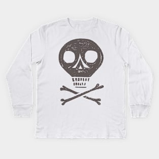 Skull and Cross Bones Kids Long Sleeve T-Shirt